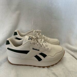 Reebok White and Green classic Sneakers